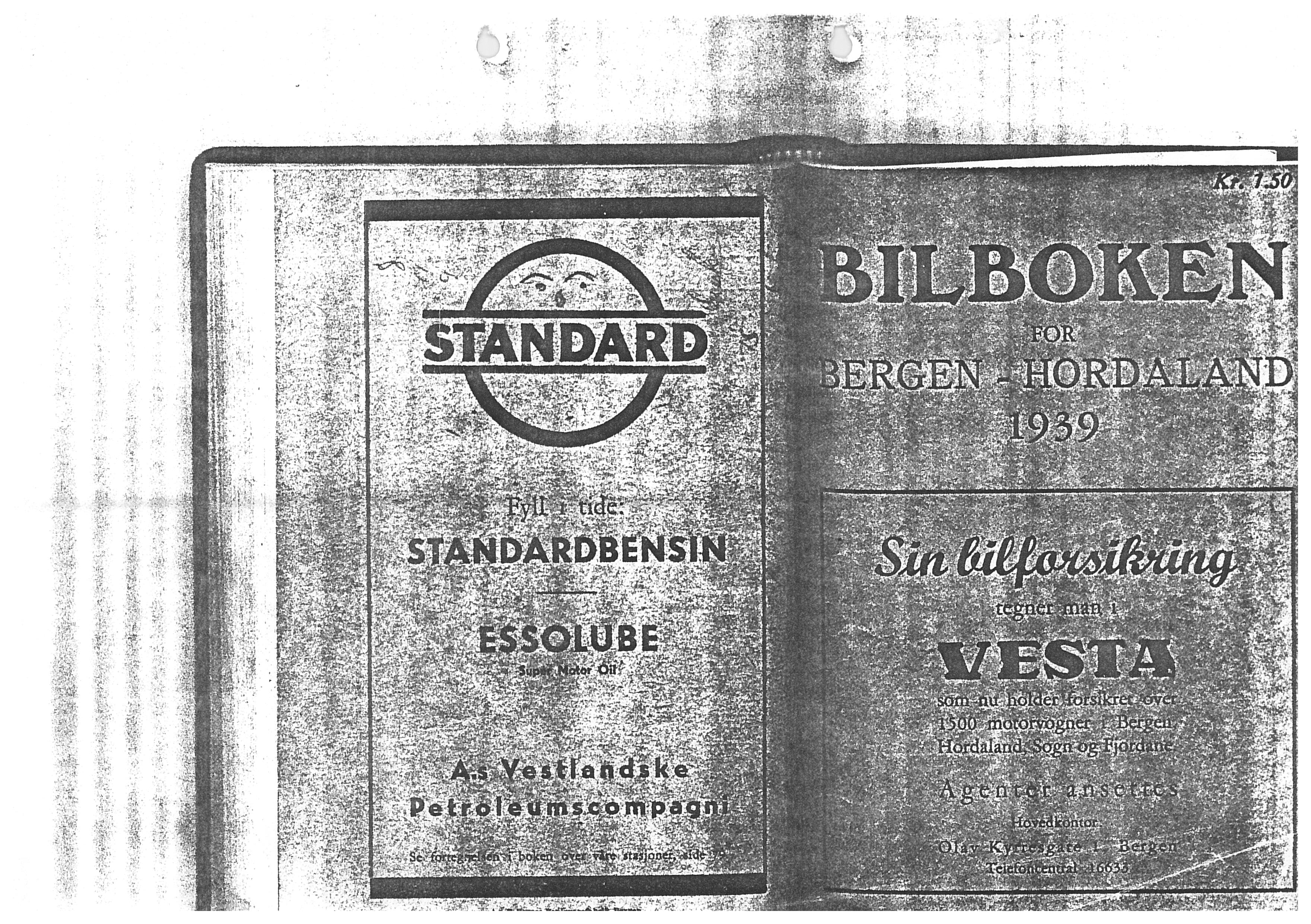 Artikkelbilde til artikkelen Bilboken 1939 Bergen & Hordaland