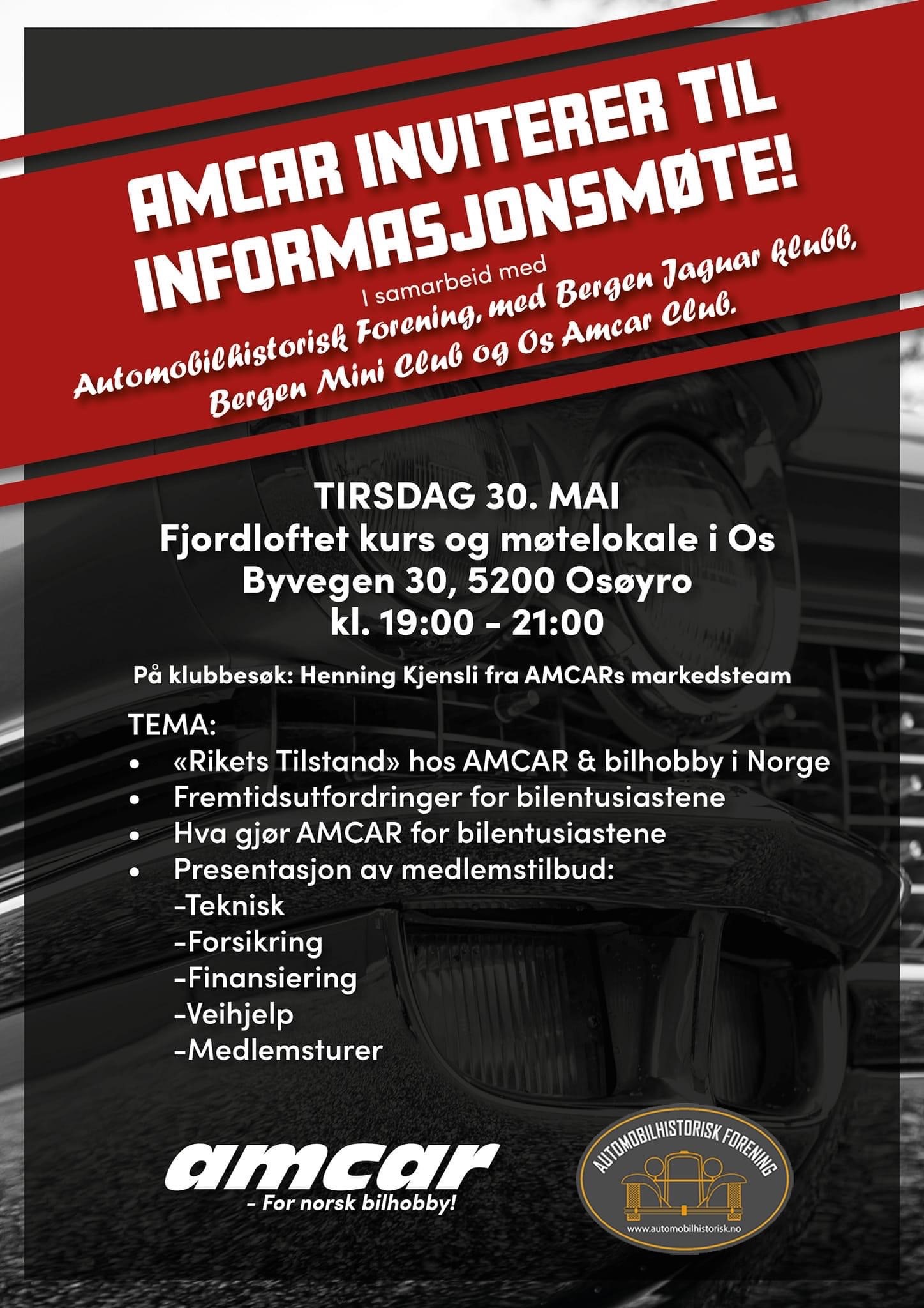 Informasjonsmøte med AMCAR 30.05.2023