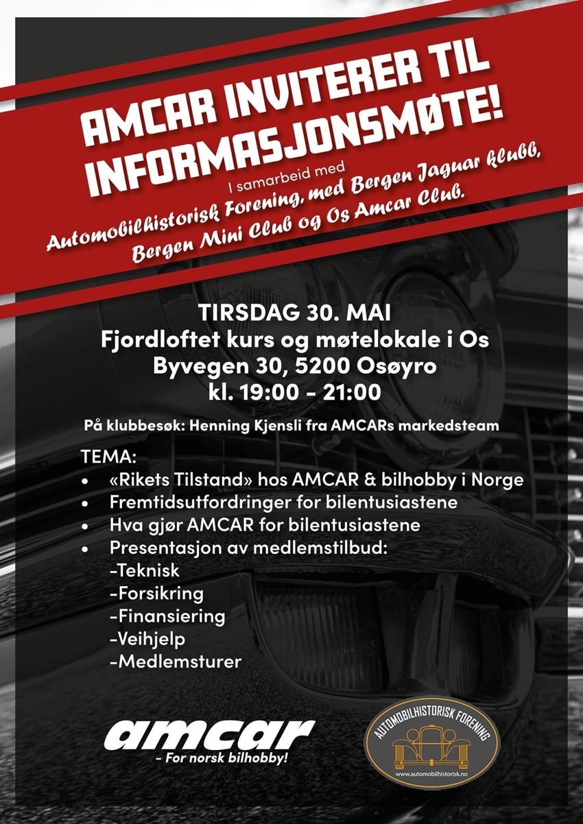 Informasjonsmøte med AMCAR 30.05.2023